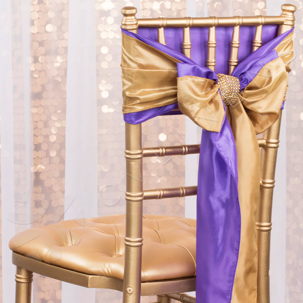 Large Payette Sequin 12ft H x 52" W Drape/Backdrop panel - Gold - Image 2