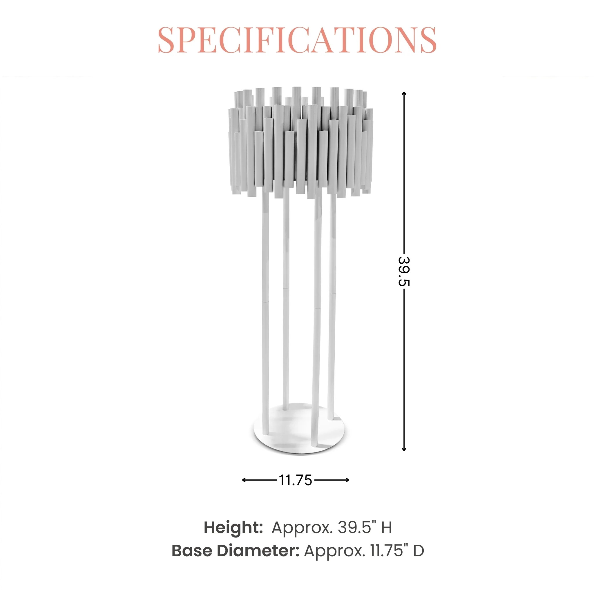 Luxe Drum Table Centerpiece Stand - White - Image 3