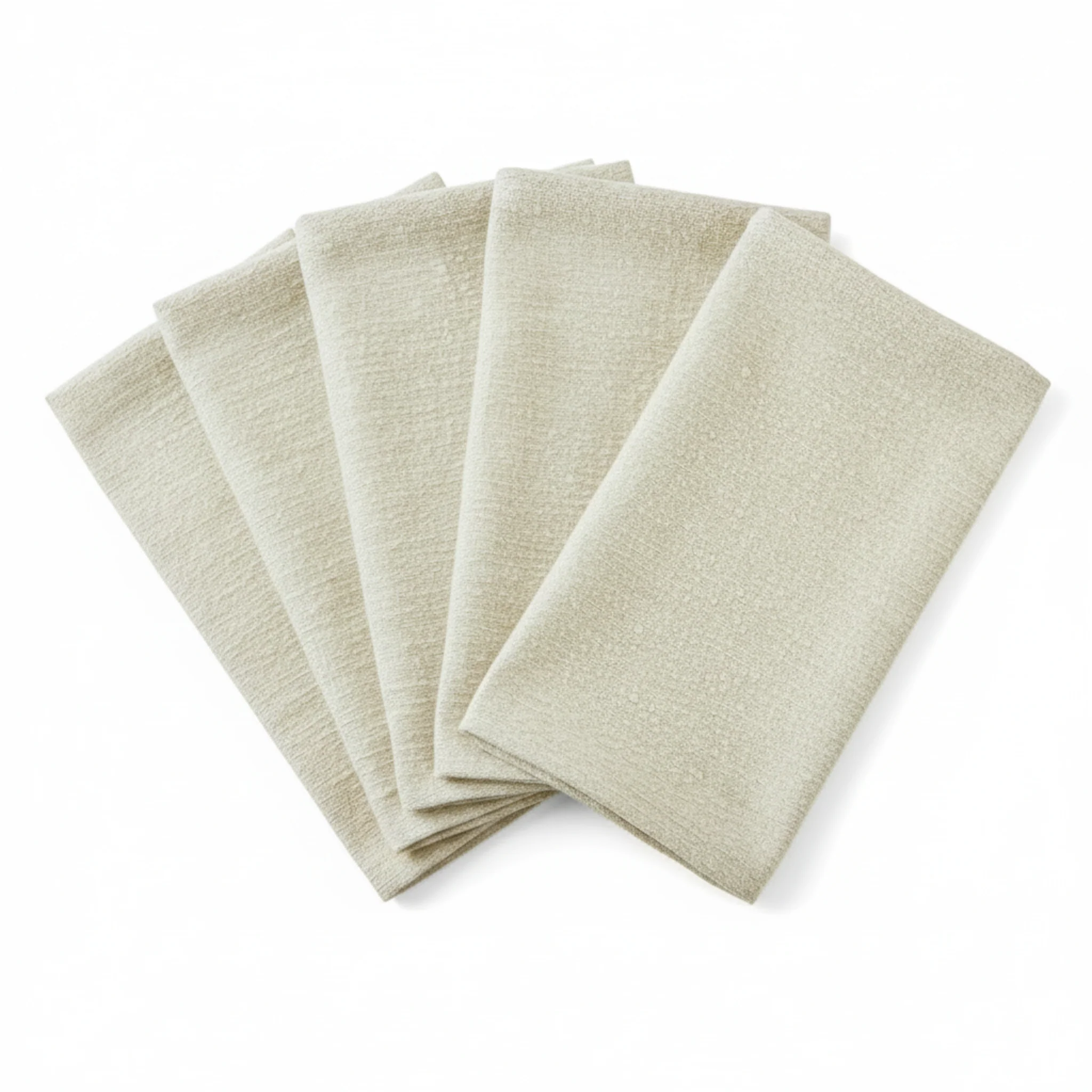 5 pcs/pk Luxury Boucle 20"x20" Linen Napkin - Ivory
