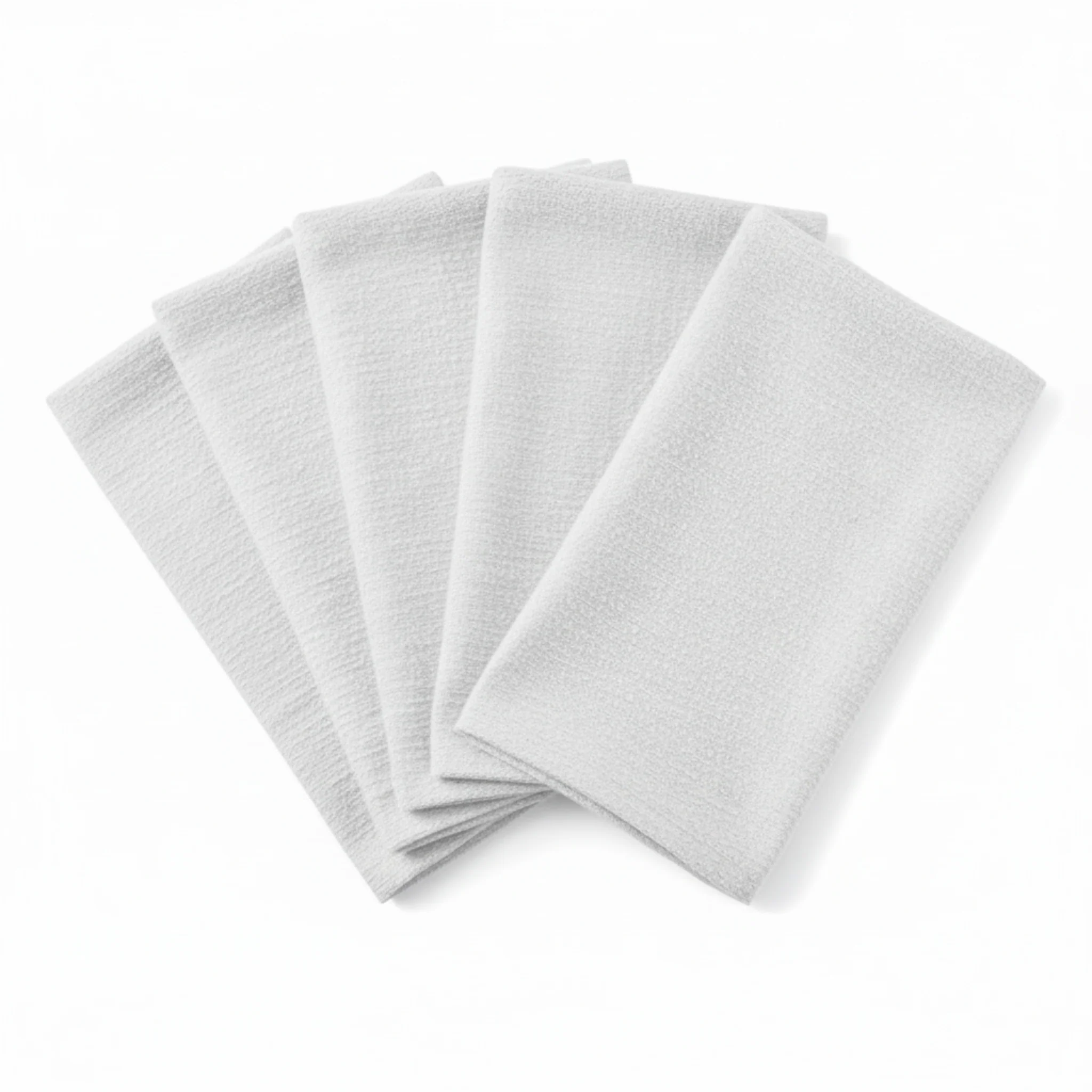 5 pcs/pk Luxury Boucle 20"x20" Linen Napkin - White