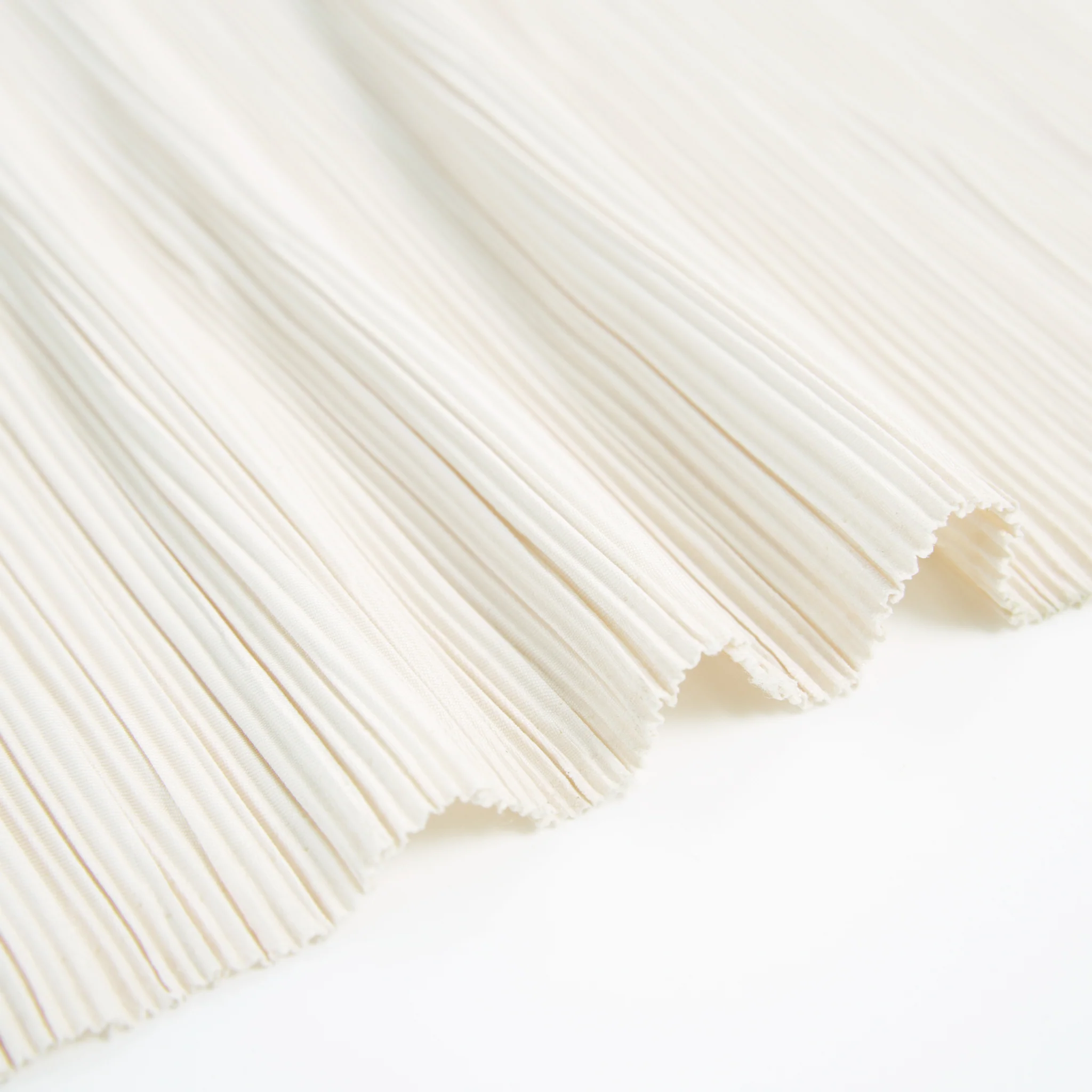 Pleated Crinkle DIY Textured Fabric 10 yards - Ivory - Image 5