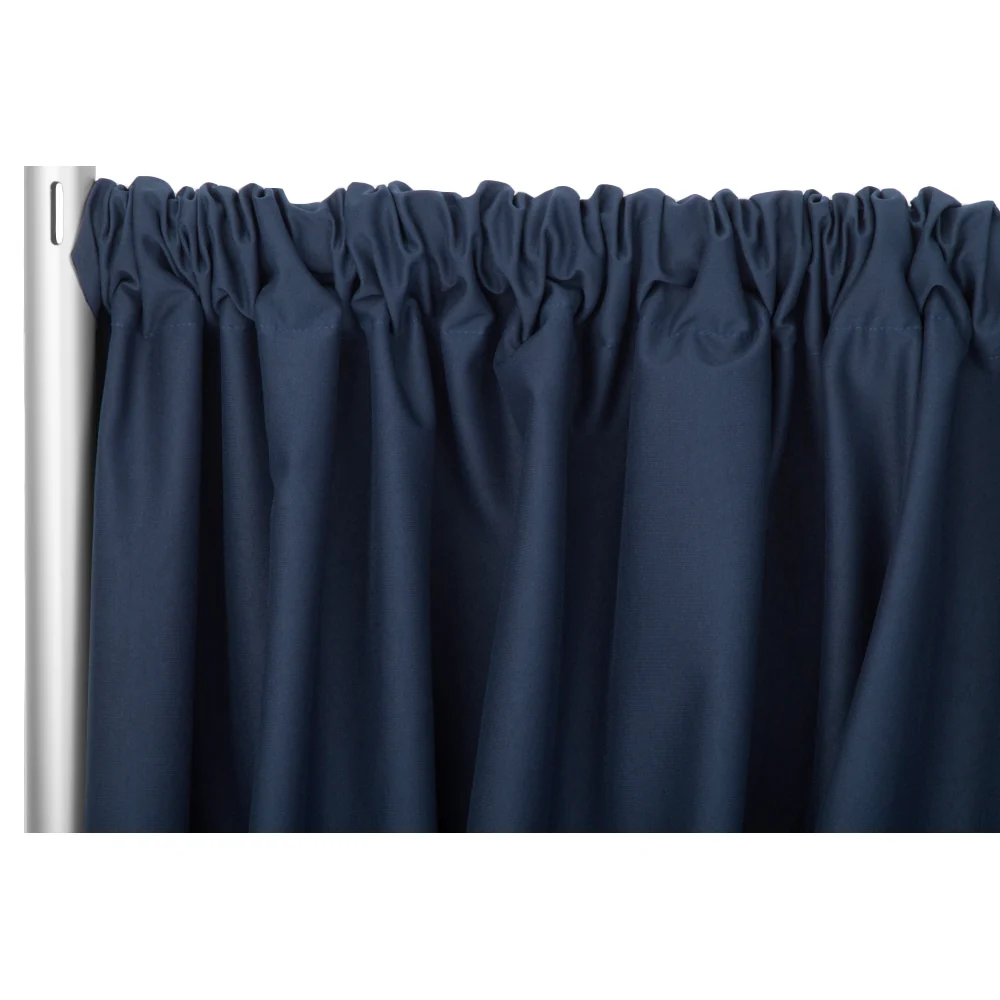 Poly Premier Fire Retardant (FR) 12ft H x 60" W drape/backdrop - Navy Blue