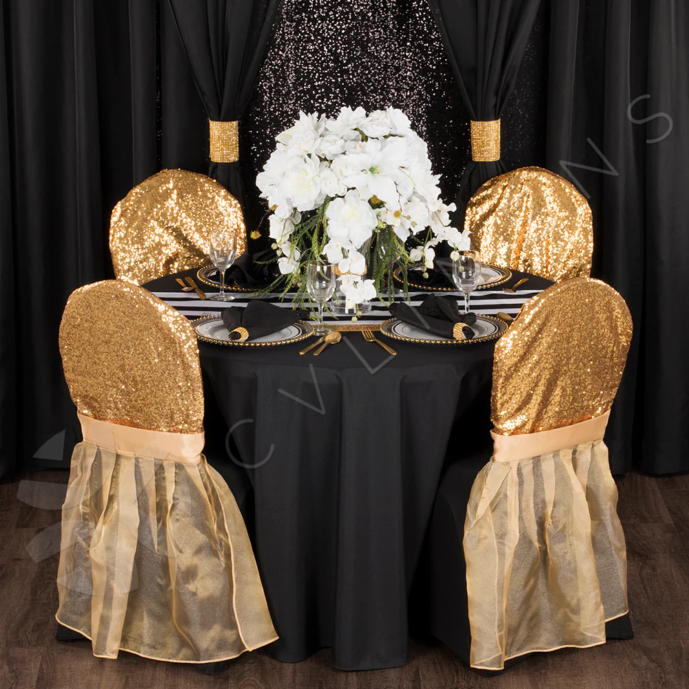 Poly Premier Fire Retardant (FR) 8ft H x 60" W drape/backdrop - Black - Image 3