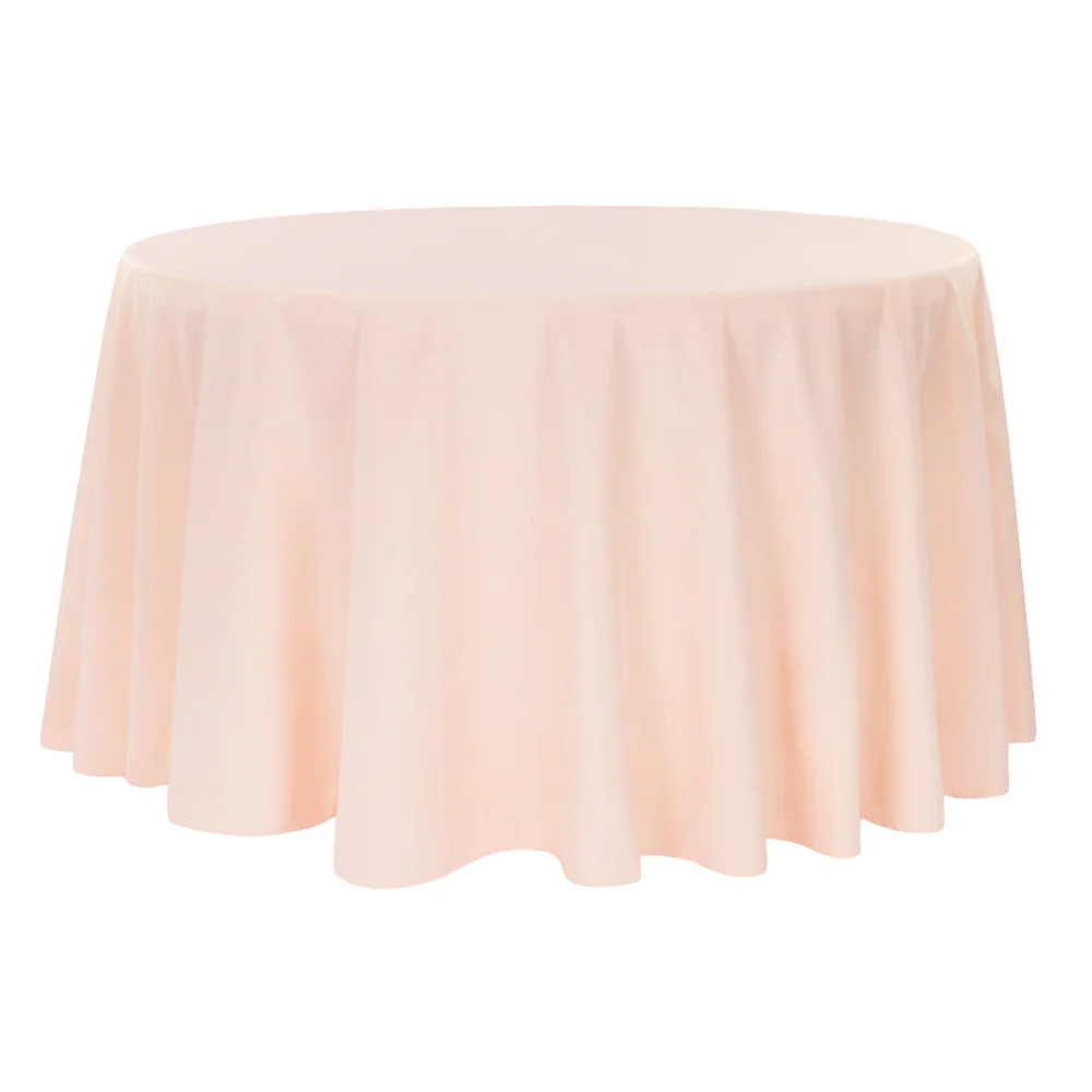 Premium Polyester 108" Round Tablecloth - Blush