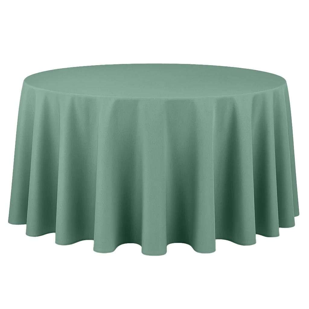 Premium Polyester 108" Round Tablecloth - Eucalyptus
