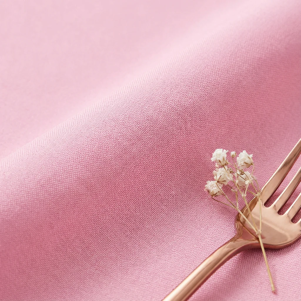 Premium Polyester 108" Round Tablecloth - Pink - Image 4