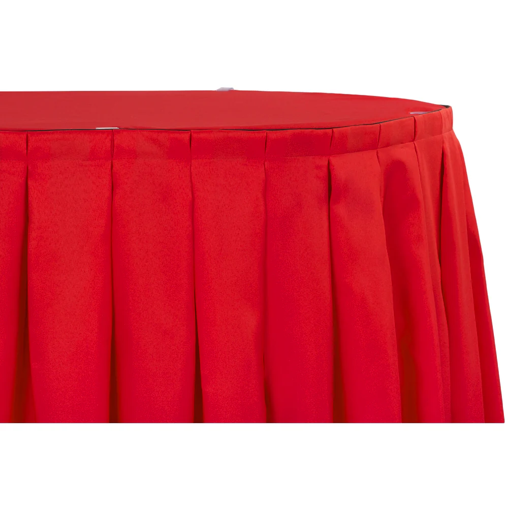 Polyester 17ft Table Skirt - Red - Image 2