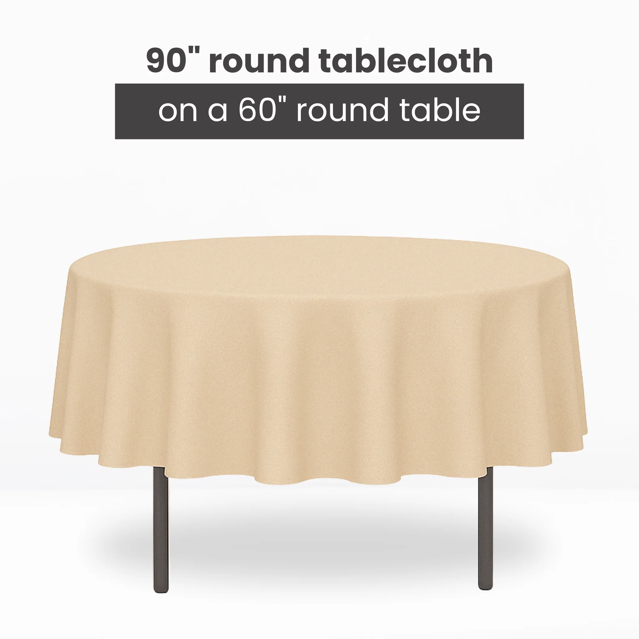 Premium Polyester 90" Round Tablecloth - Pastel Pink - Image 3