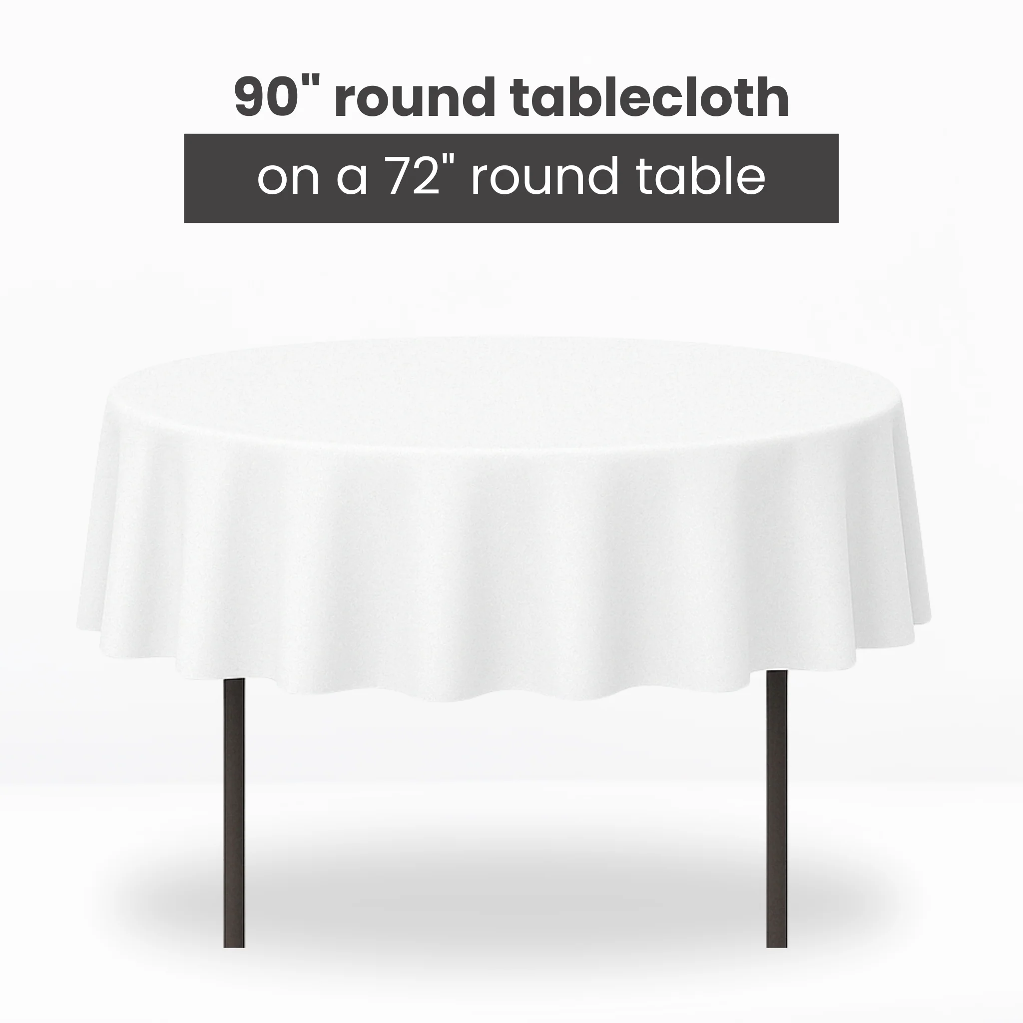 Premium Polyester 90" Round Tablecloth - Pastel Pink - Image 4