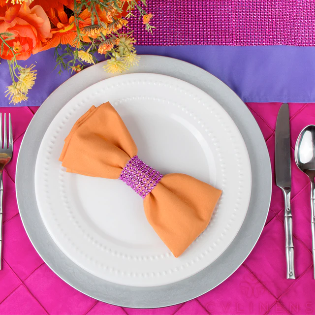Premium Polyester Napkin 19"x19" - Orange - Image 2