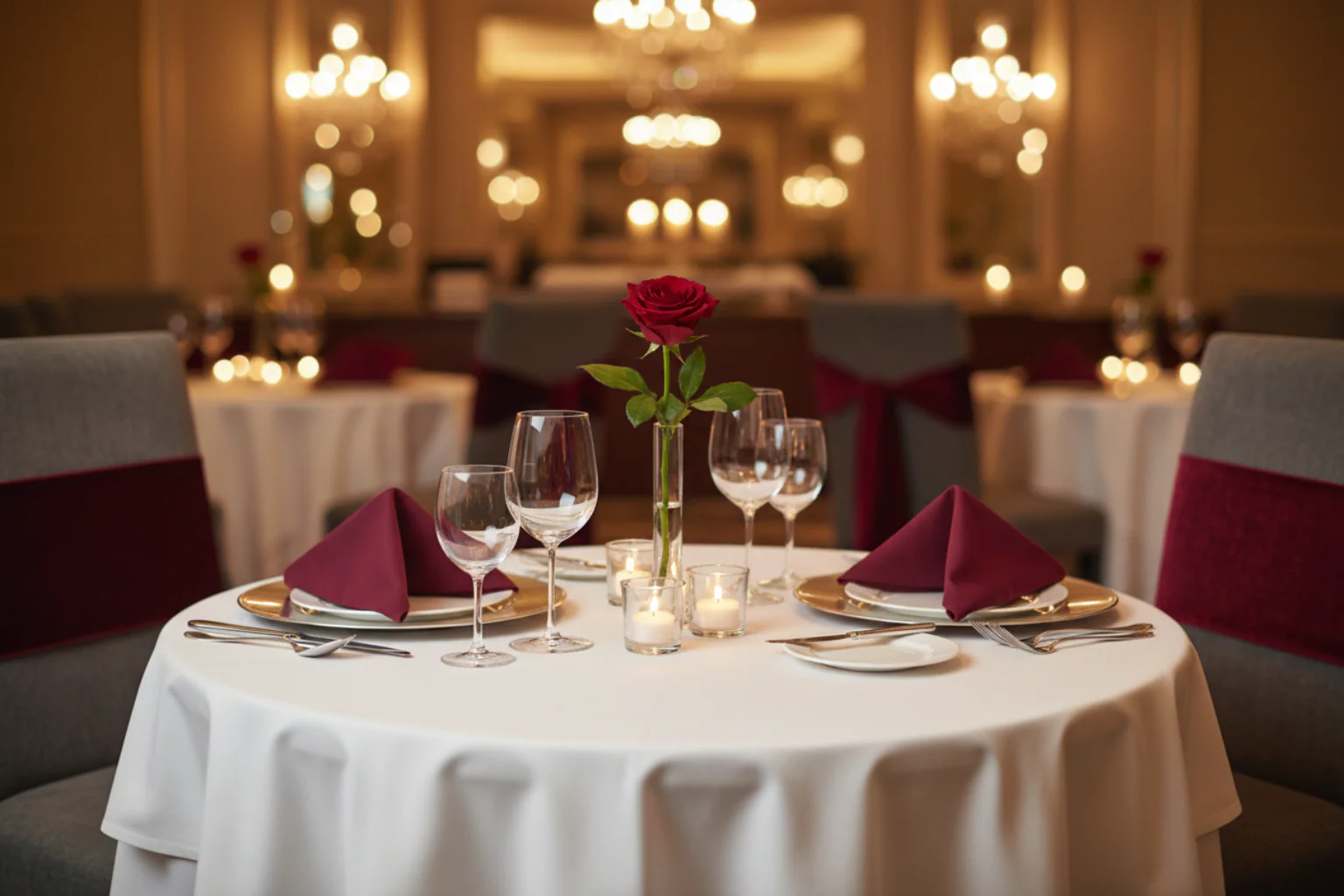 Premium Polyester Napkin 20"x20" - Cabernet - Image 4