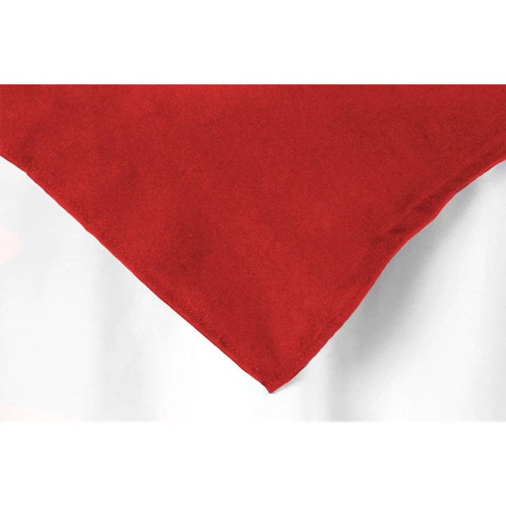 Premium Polyester Square 72" Overlay/Tablecloth - Red - Image 4