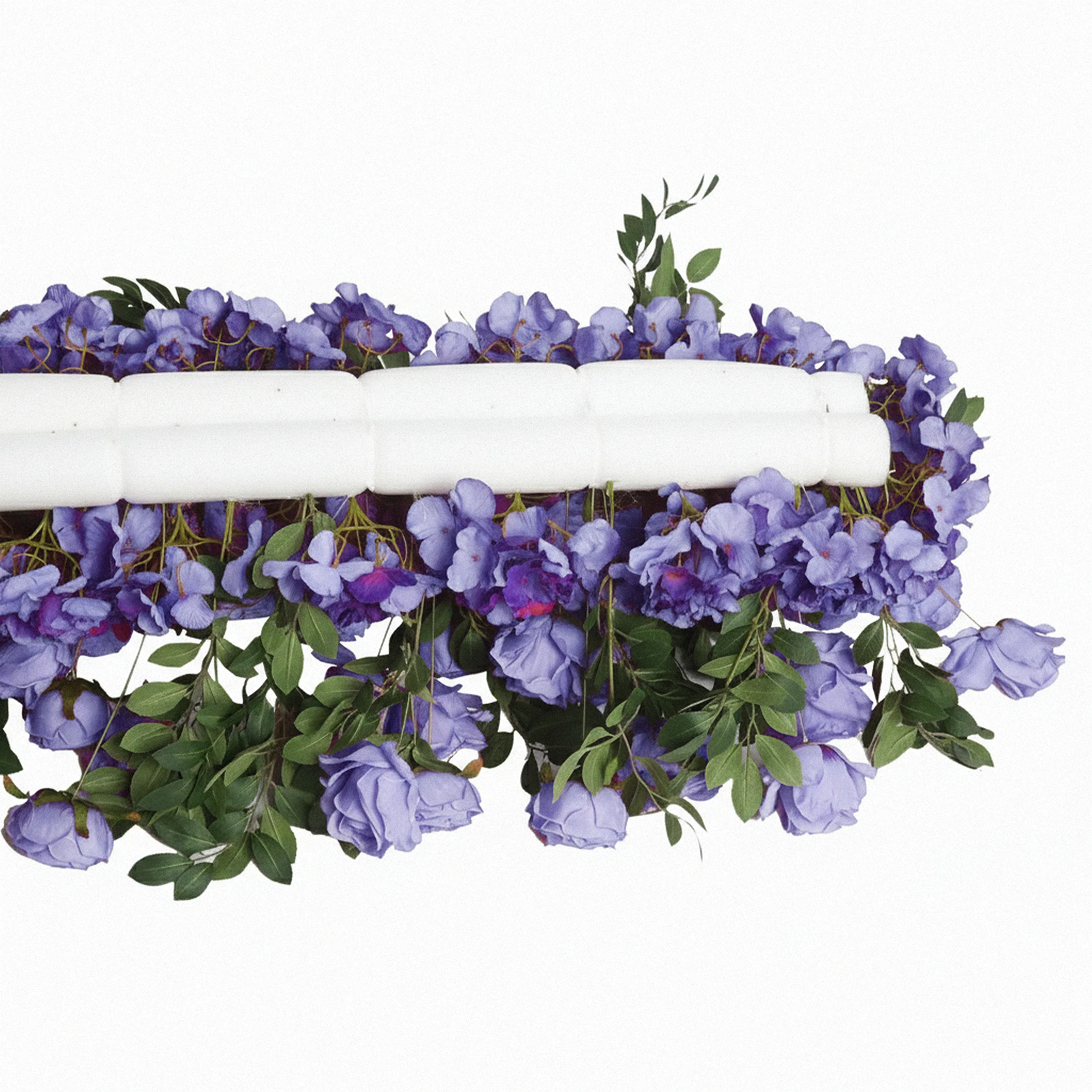 2 pcs/pk Premade Flower Backdrop Arch/Table Runner Decor - Lavender - Image 5