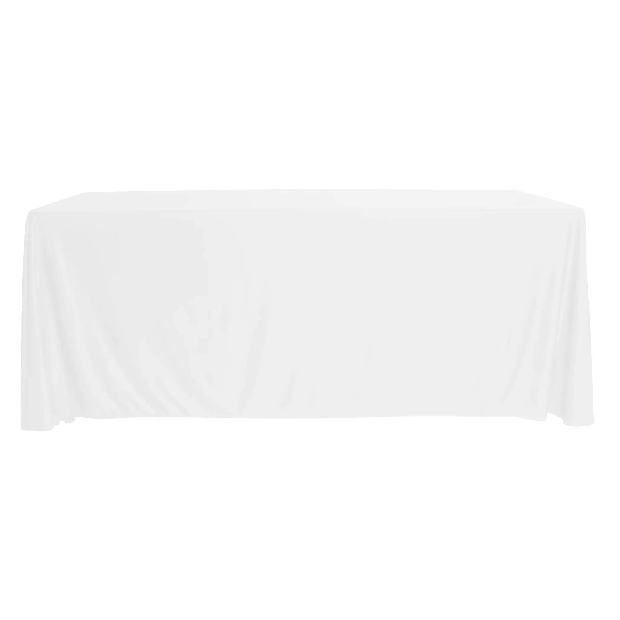 Scuba 90"x132" Rectangular Oblong Tablecloth - White
