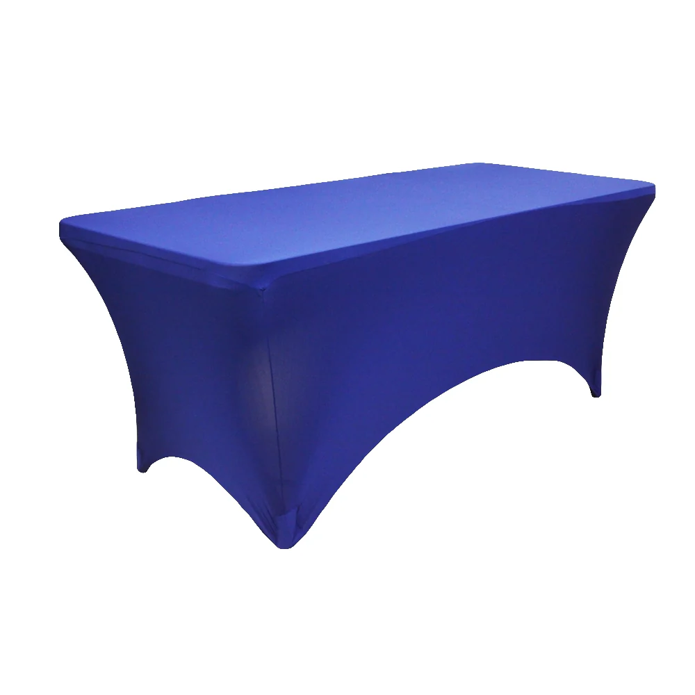 Rectangular 8 FT Spandex Table Cover - Royal Blue - Image 2