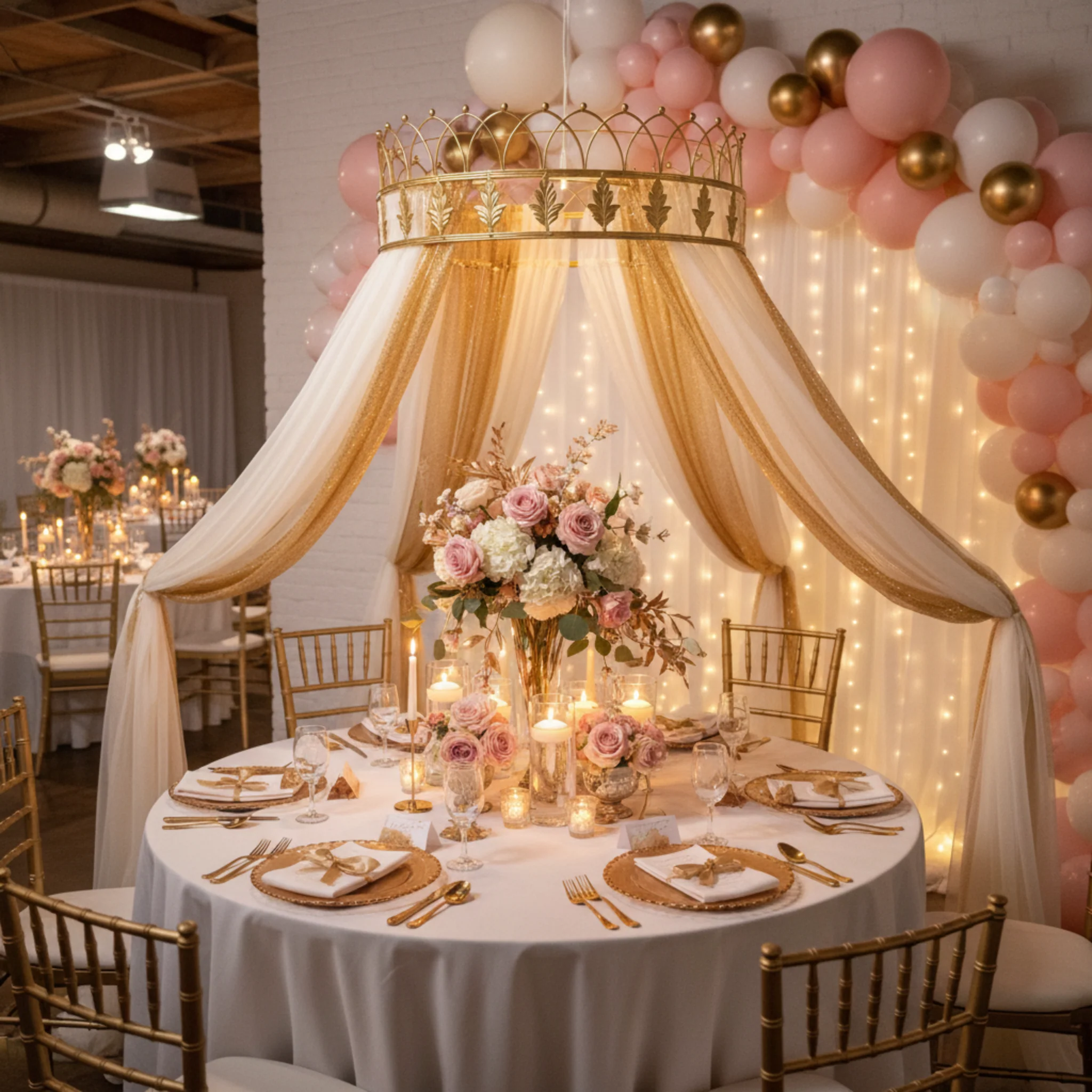 Royal Crown Wall Canopy Prop - Gold - Image 10