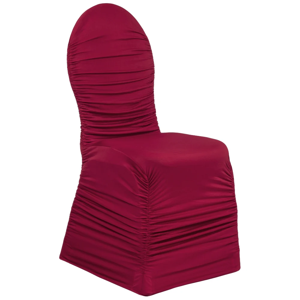 Ruched Fashion Spandex Banquet Chair Cover - Apple Red