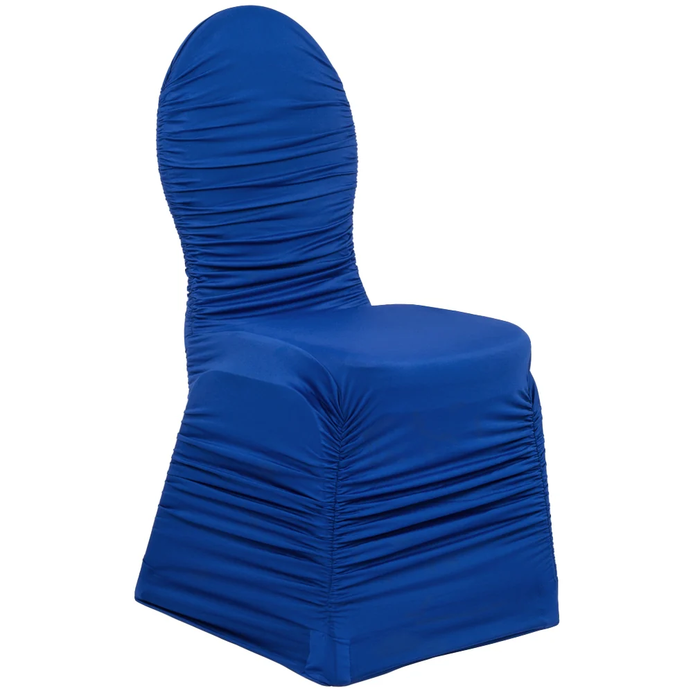 Ruched Fashion Spandex Banquet Chair Cover - Royal Blue - Image 2