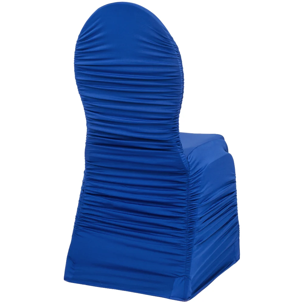 Ruched Fashion Spandex Banquet Chair Cover - Royal Blue - Image 4