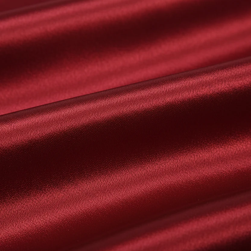 Satin 120" Round Tablecloth - Burgundy - Image 3