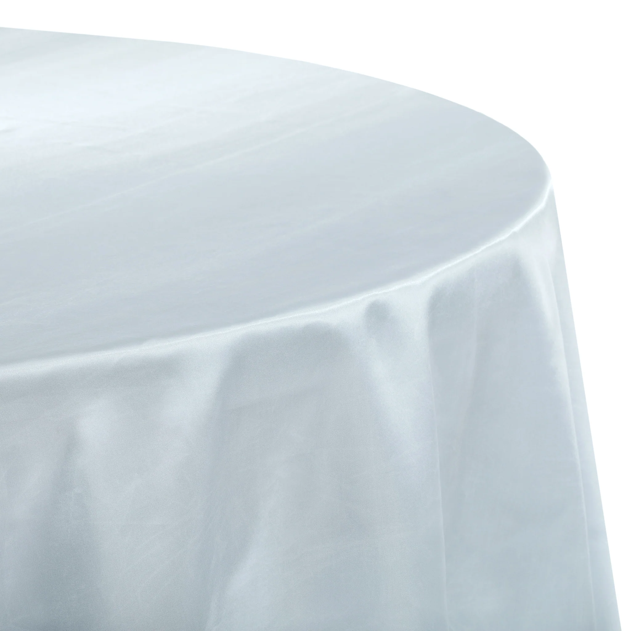 Satin 120" Round Tablecloth - Dusty Blue - Image 2