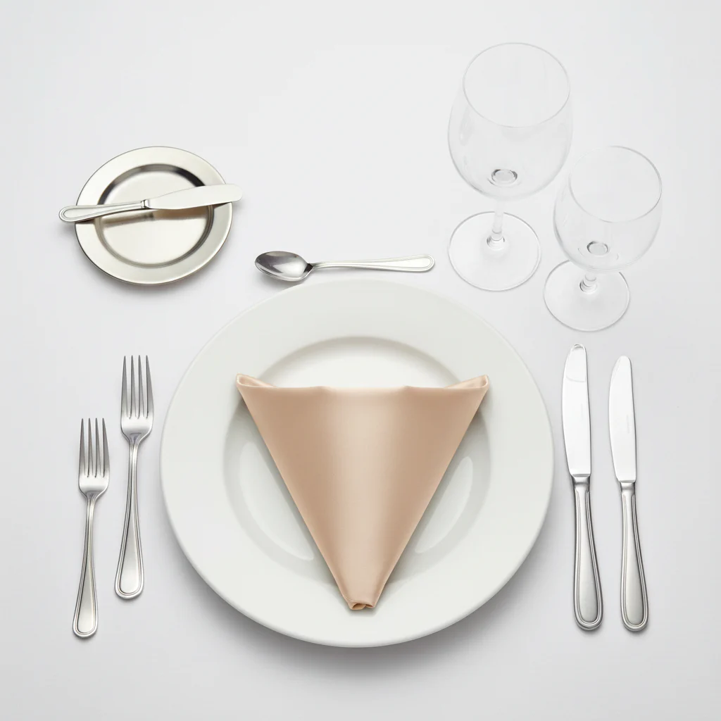 Satin Napkin 20"x20" - Champagne - Image 3