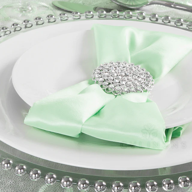 Satin Napkin 20"x20" - Mint Green - Image 2