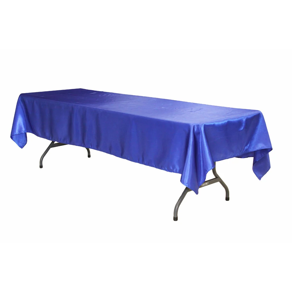 Satin Rectangular 60"x120" Tablecloth - Royal Blue - Image 2