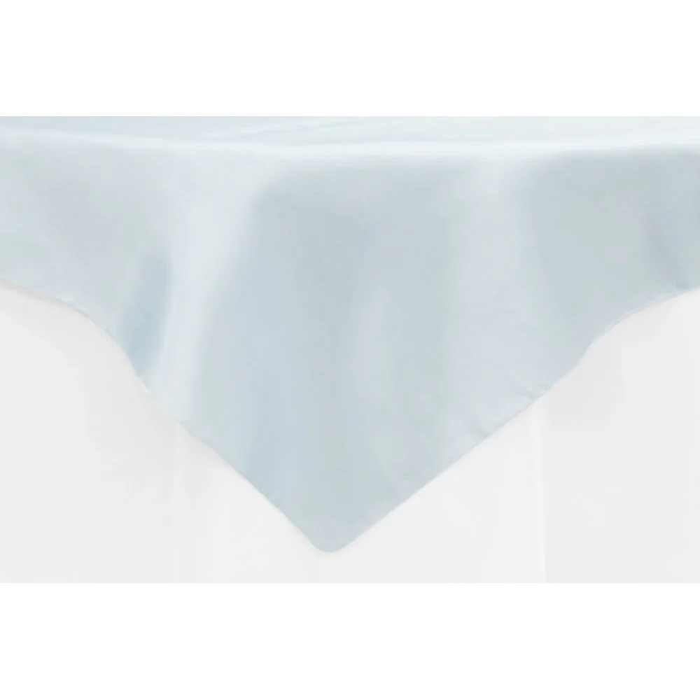 Satin Square 72"x72" Table Overlay - Dusty Blue - Image 2