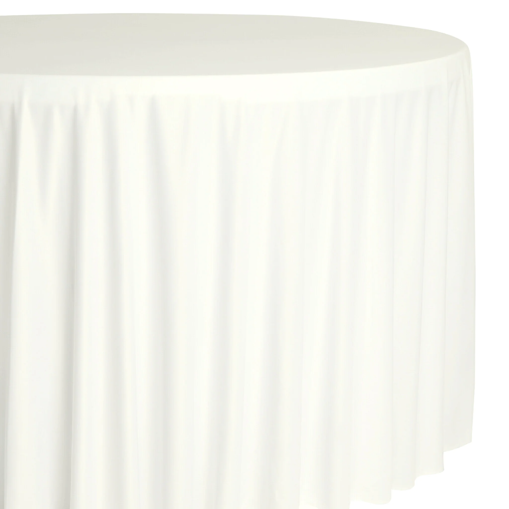 Scuba 132" Round Tablecloth - Ivory - Image 2