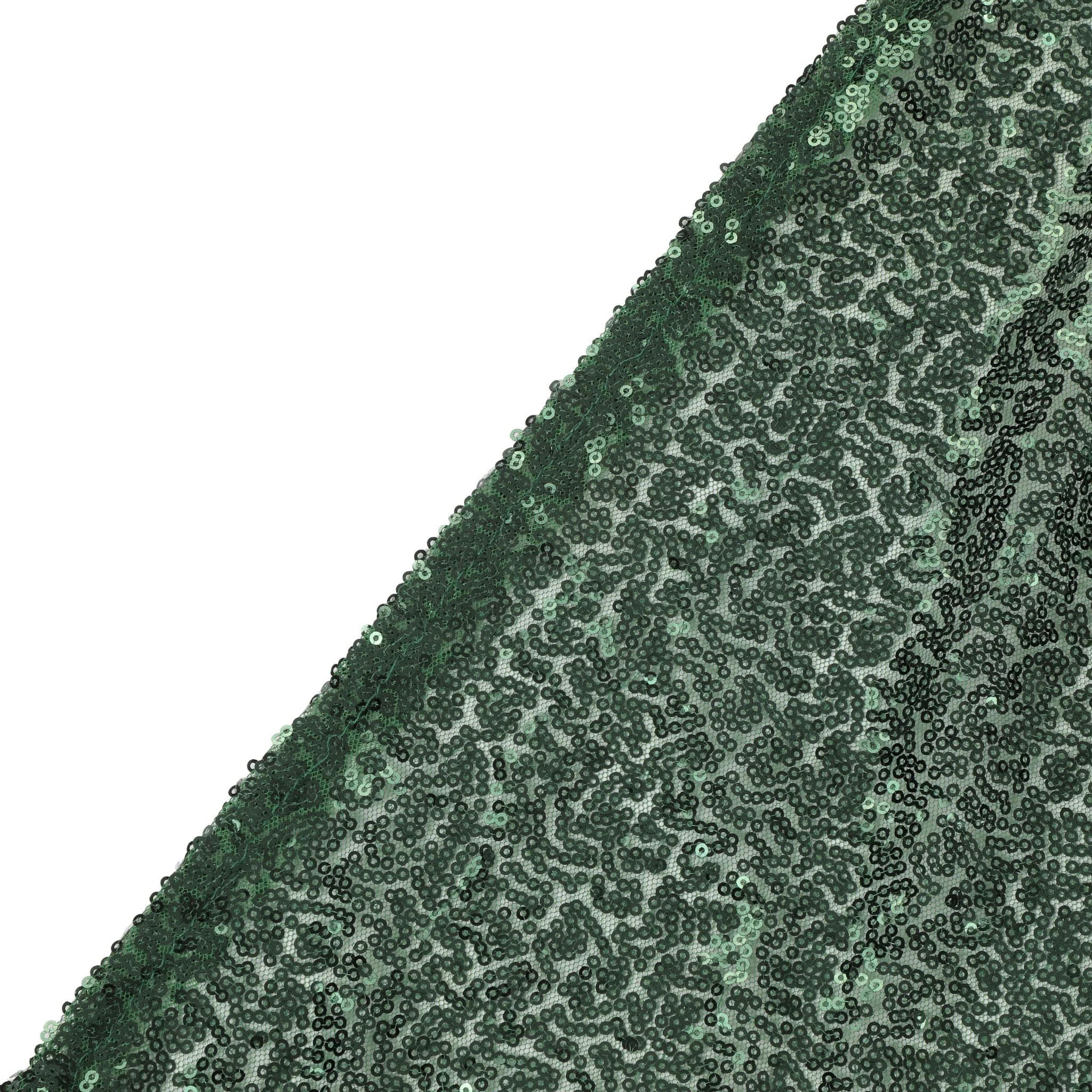 Glitz Sequin Mesh Net 12ft H x 52" W Drape/Backdrop panel - Emerald Green - Image 4