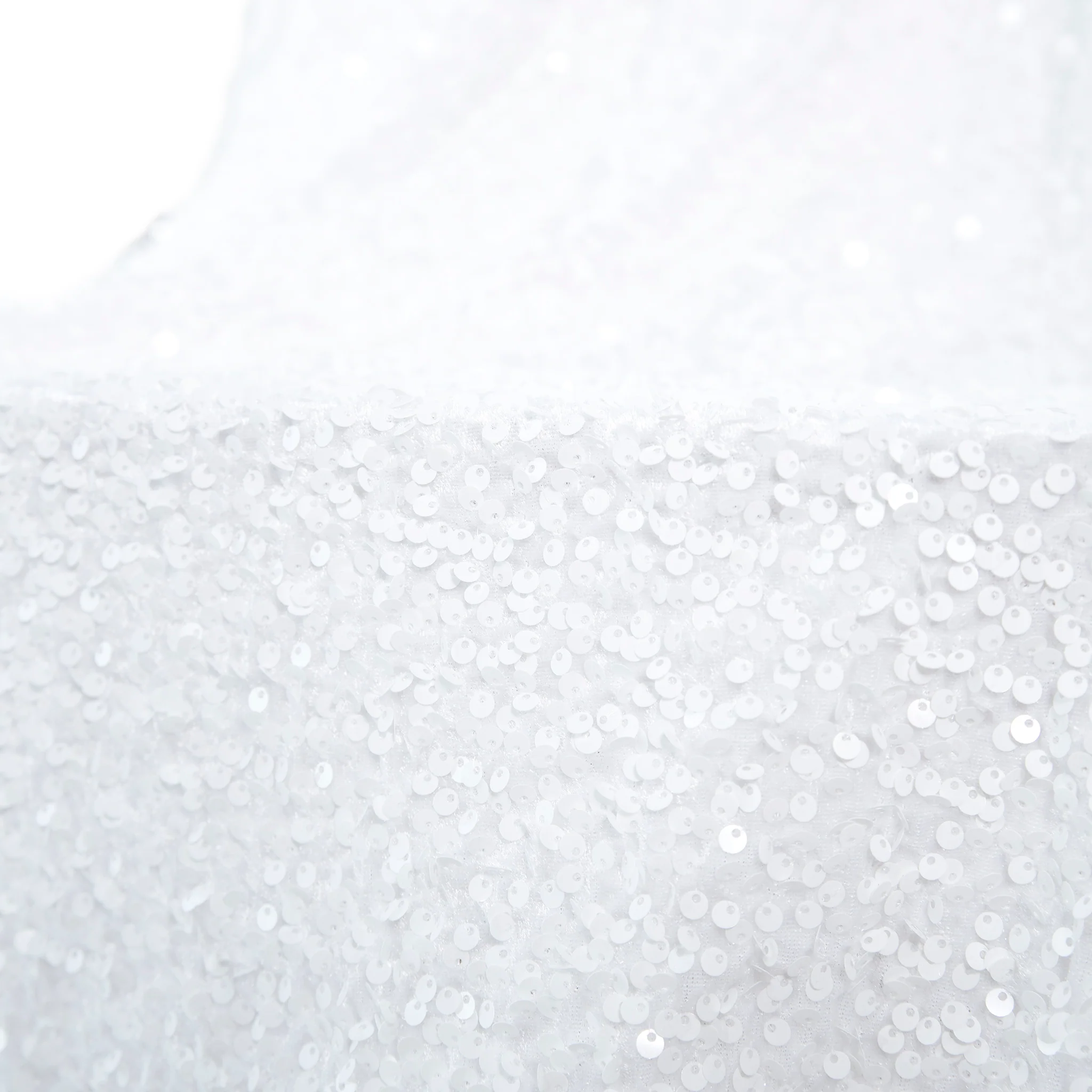 Sequin Velvet 12ft H x 52" W Drape/Backdrop Curtain Panel - White - Image 3