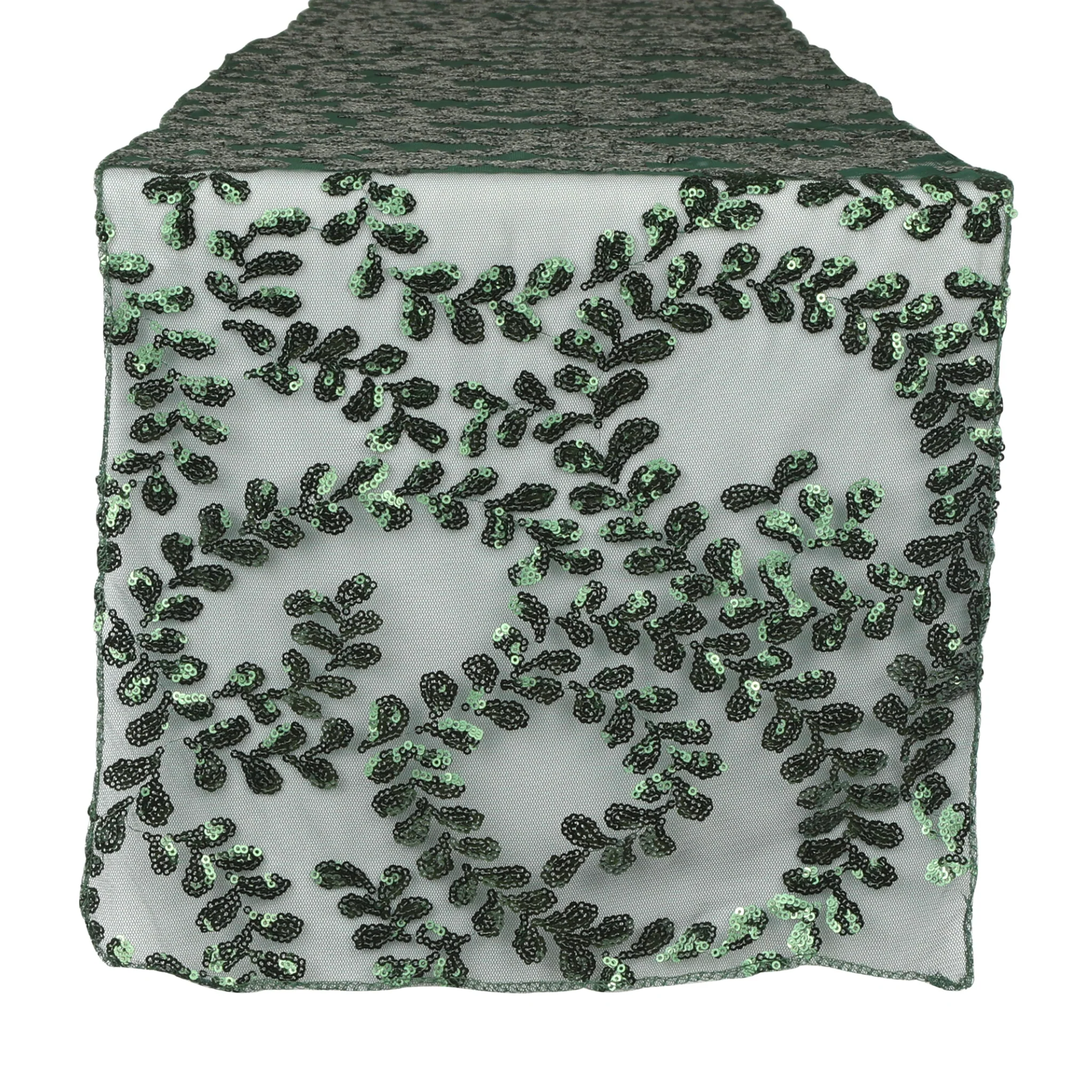 Sequin Vine Table Runner - Emerald Green - Image 6
