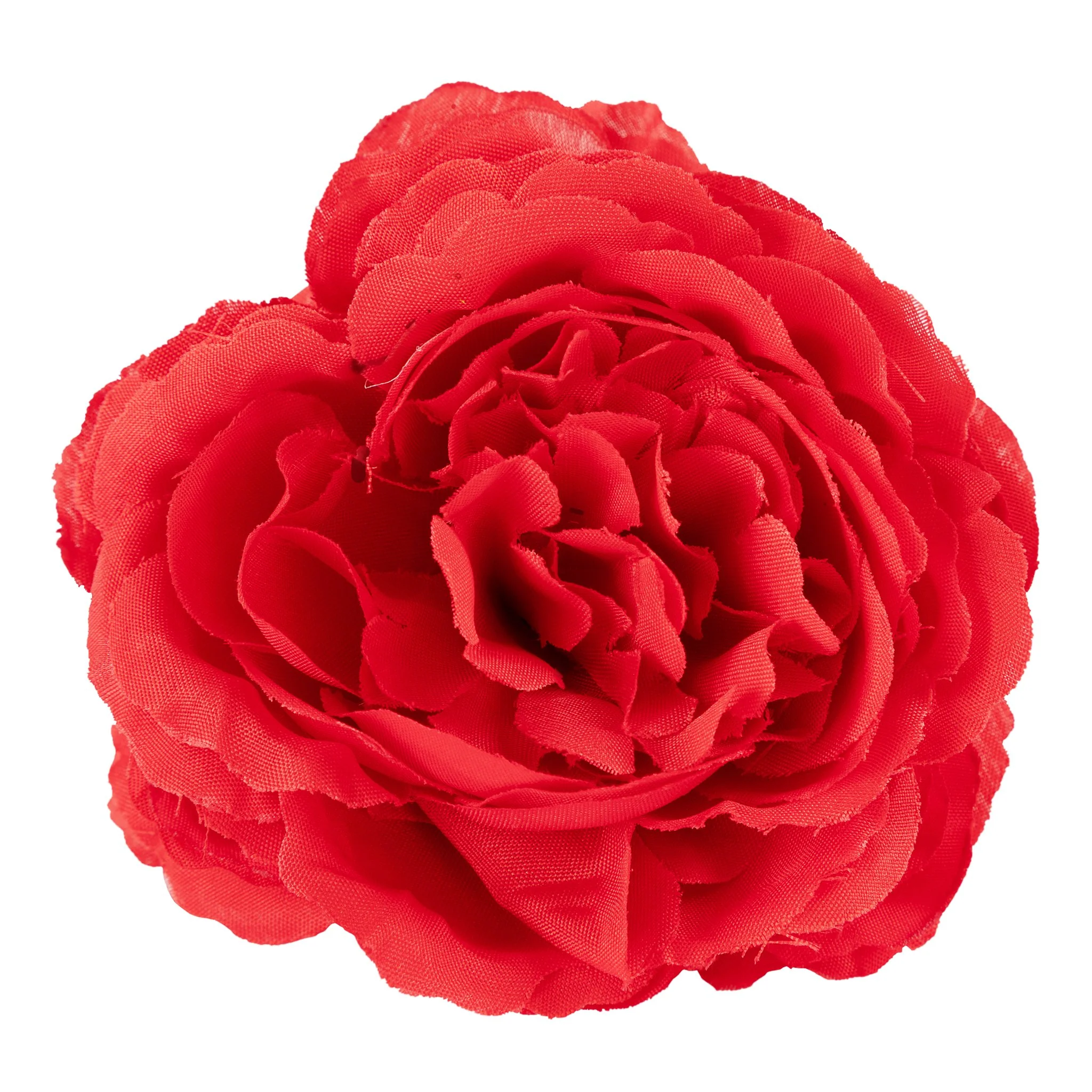 Silk Peony Flower Napkin Ring Holder (10 Count) - Red - Image 3