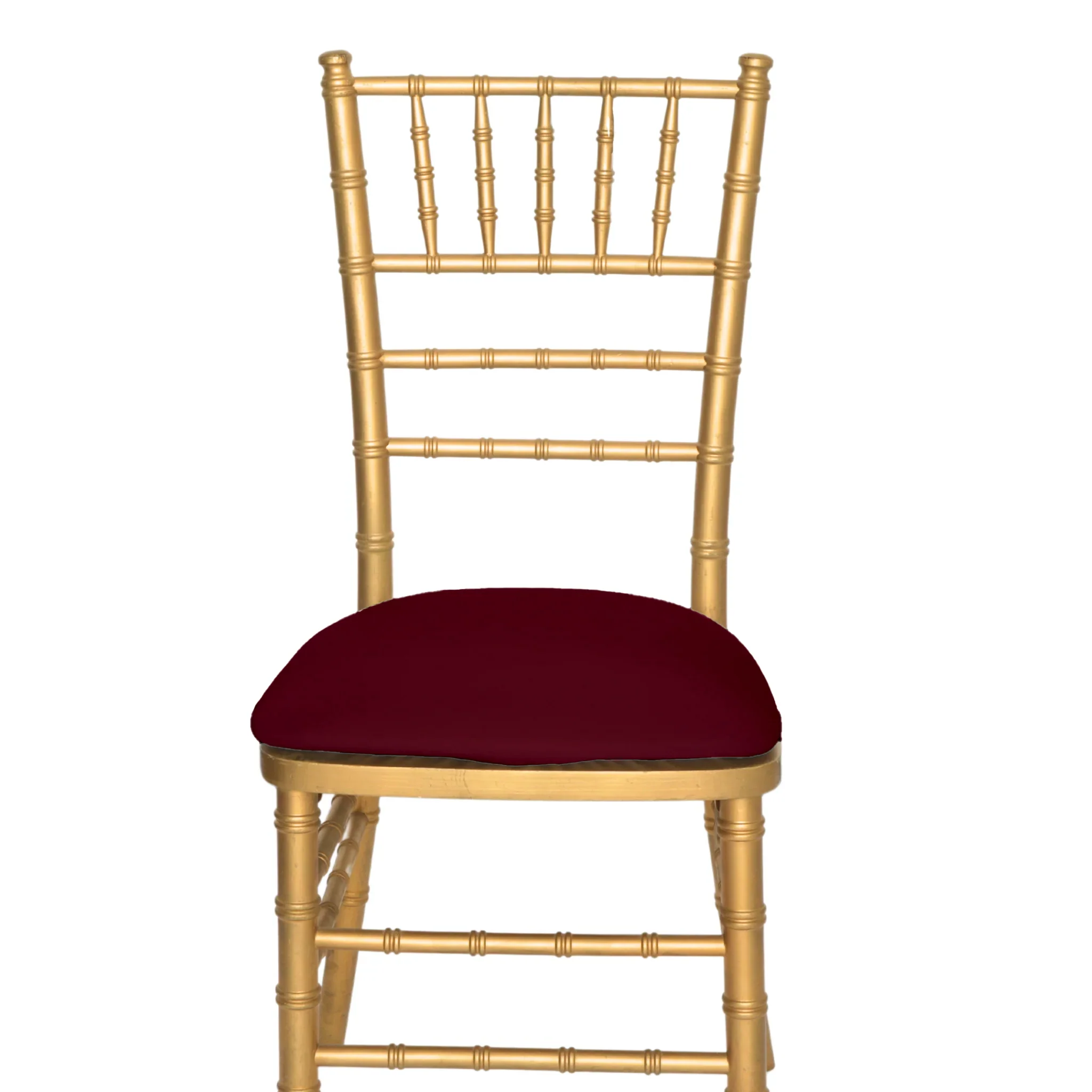 5 pcs/pk Spandex Chiavari Seat Pad Cover - Burgundy - Image 2