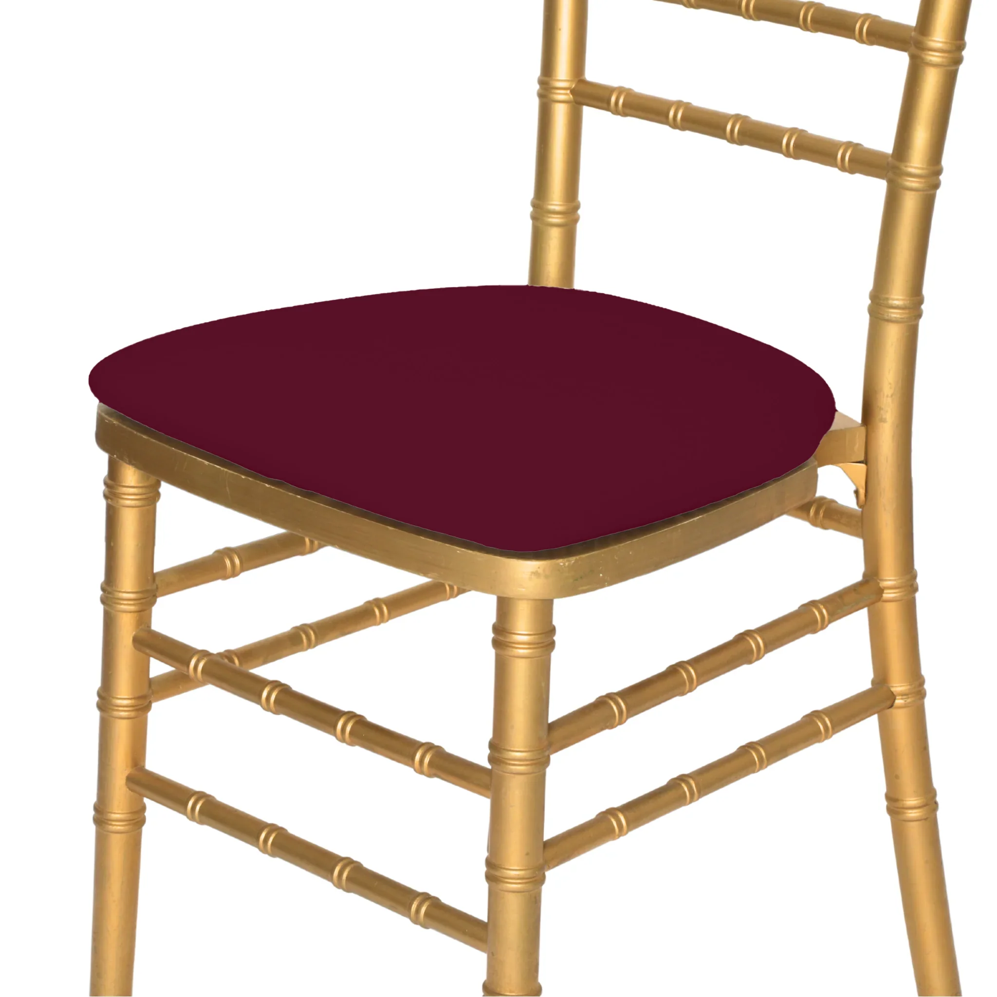 5 pcs/pk Spandex Chiavari Seat Pad Cover - Burgundy - Image 6