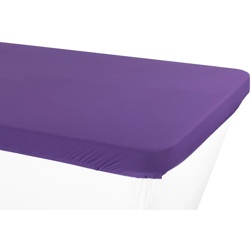 Spandex Table Topper/Cap 6 FT Rectangular - Purple - Image 3
