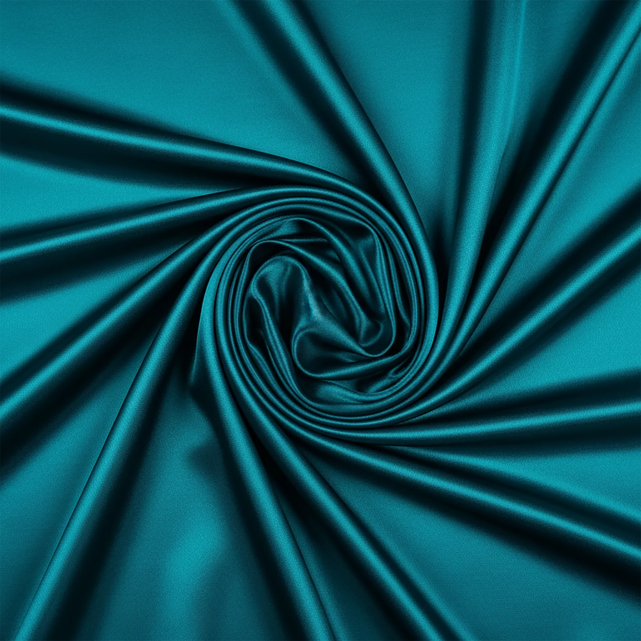 Square 90"x90" Satin Table Overlay - Peacock - Image 2