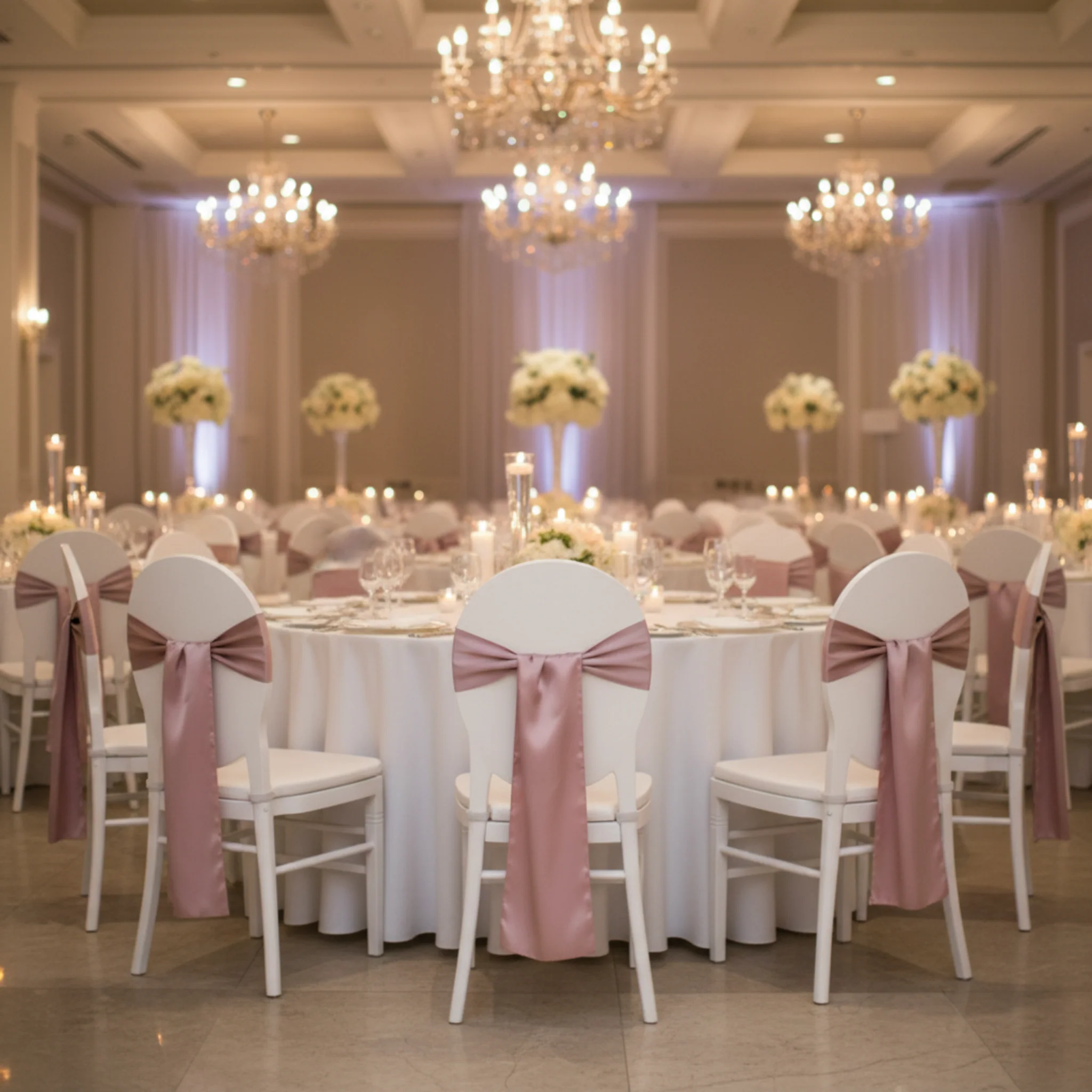Standard Satin Chair Sash - Dusty Rose/Mauve - Image 3