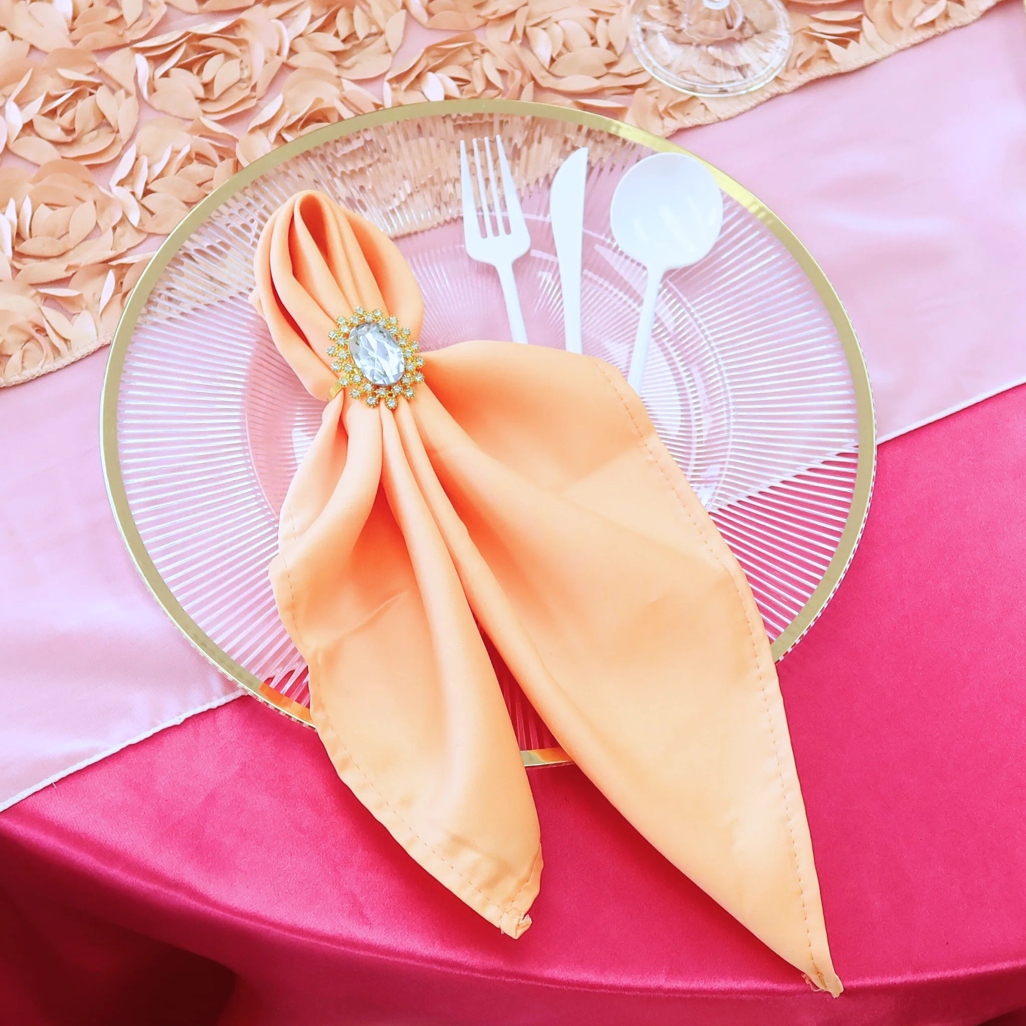 Sun Ripples 13" Charger Plates - Gold Trim - Image 3