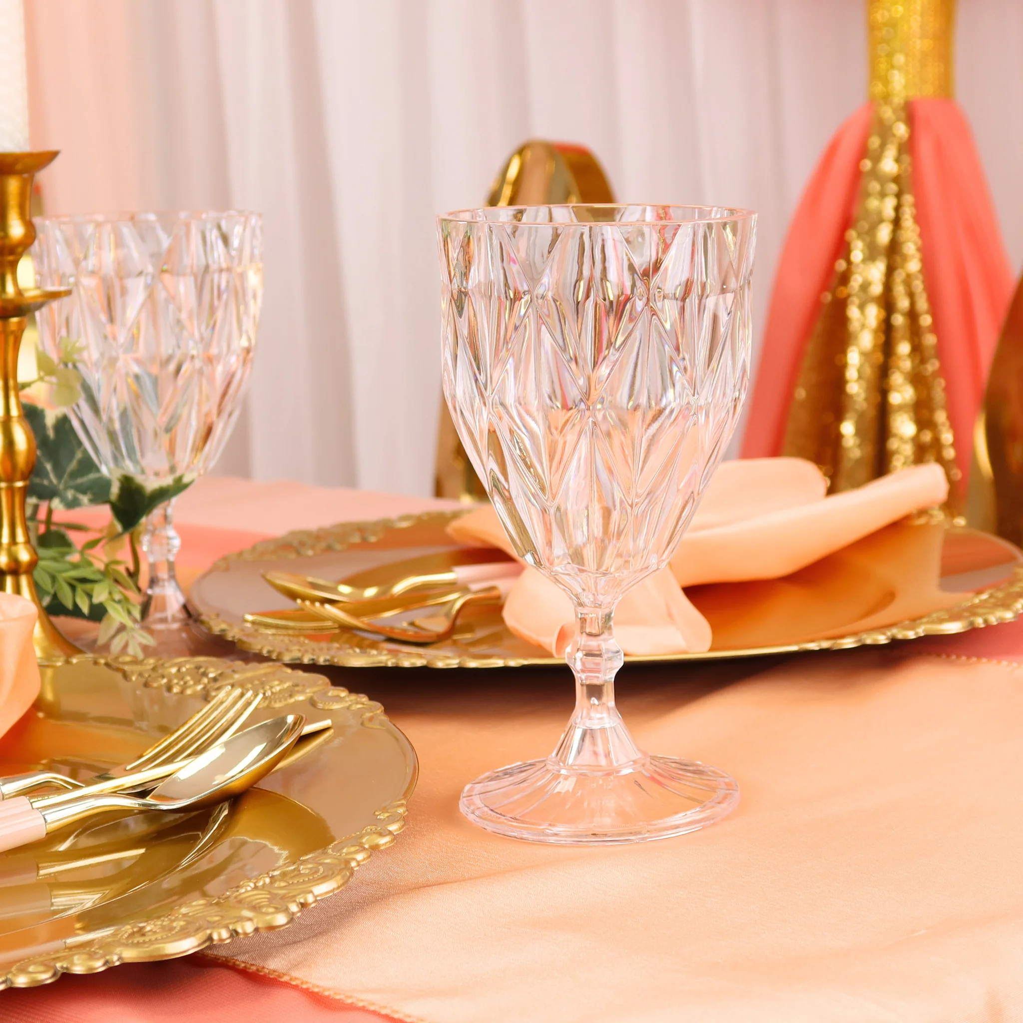 Taffeta Table Runner - Peach - Image 4
