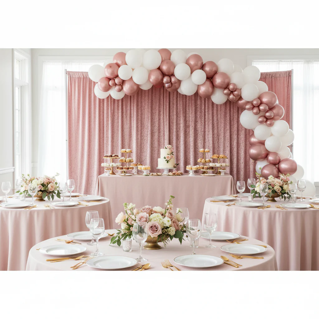 Velvet 10ft H x 52" W Drape/Backdrop Curtain Panel - Dusty Rose/Mauve - Image 3