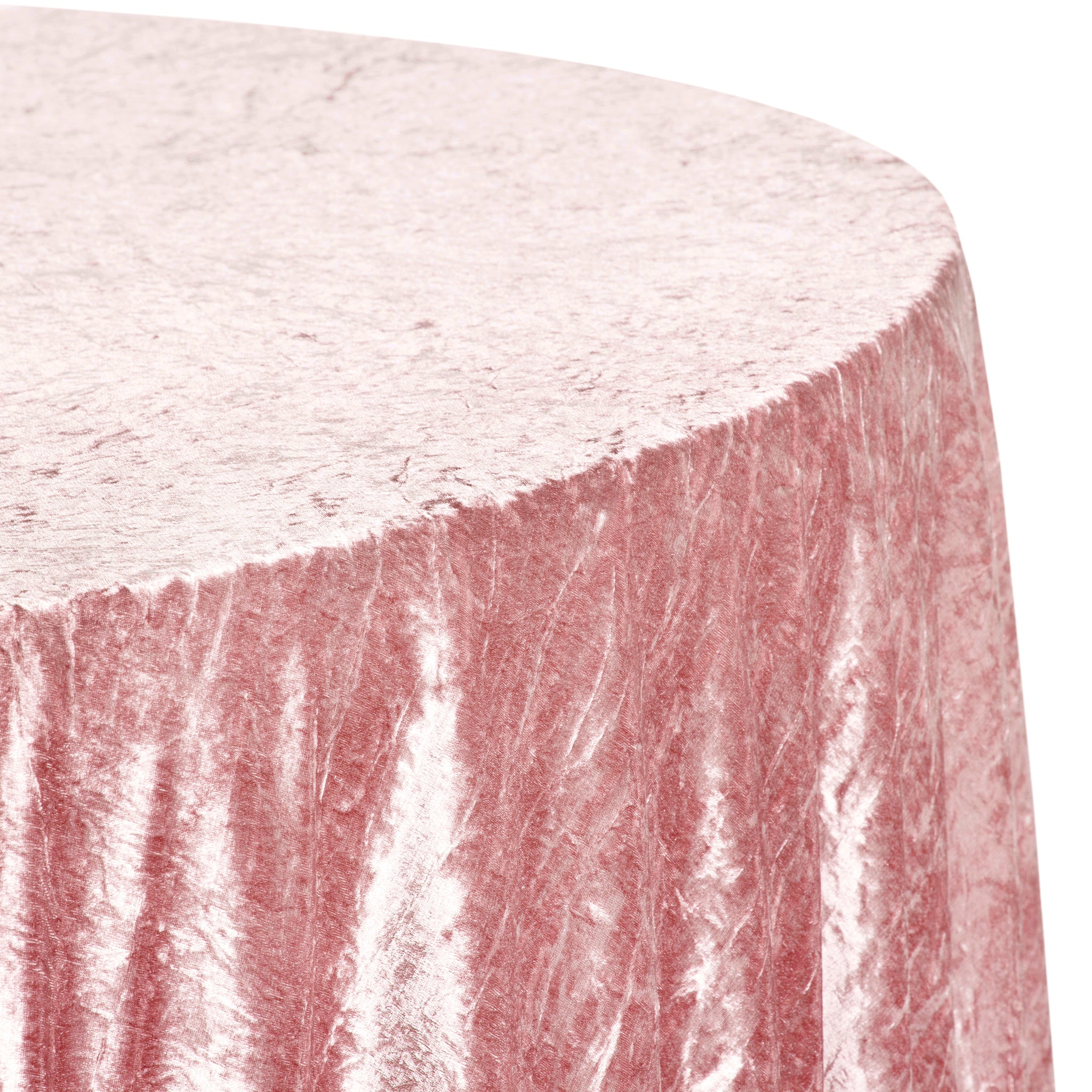 Velvet 132" Round Tablecloth - Dusty Rose/Mauve - Image 3