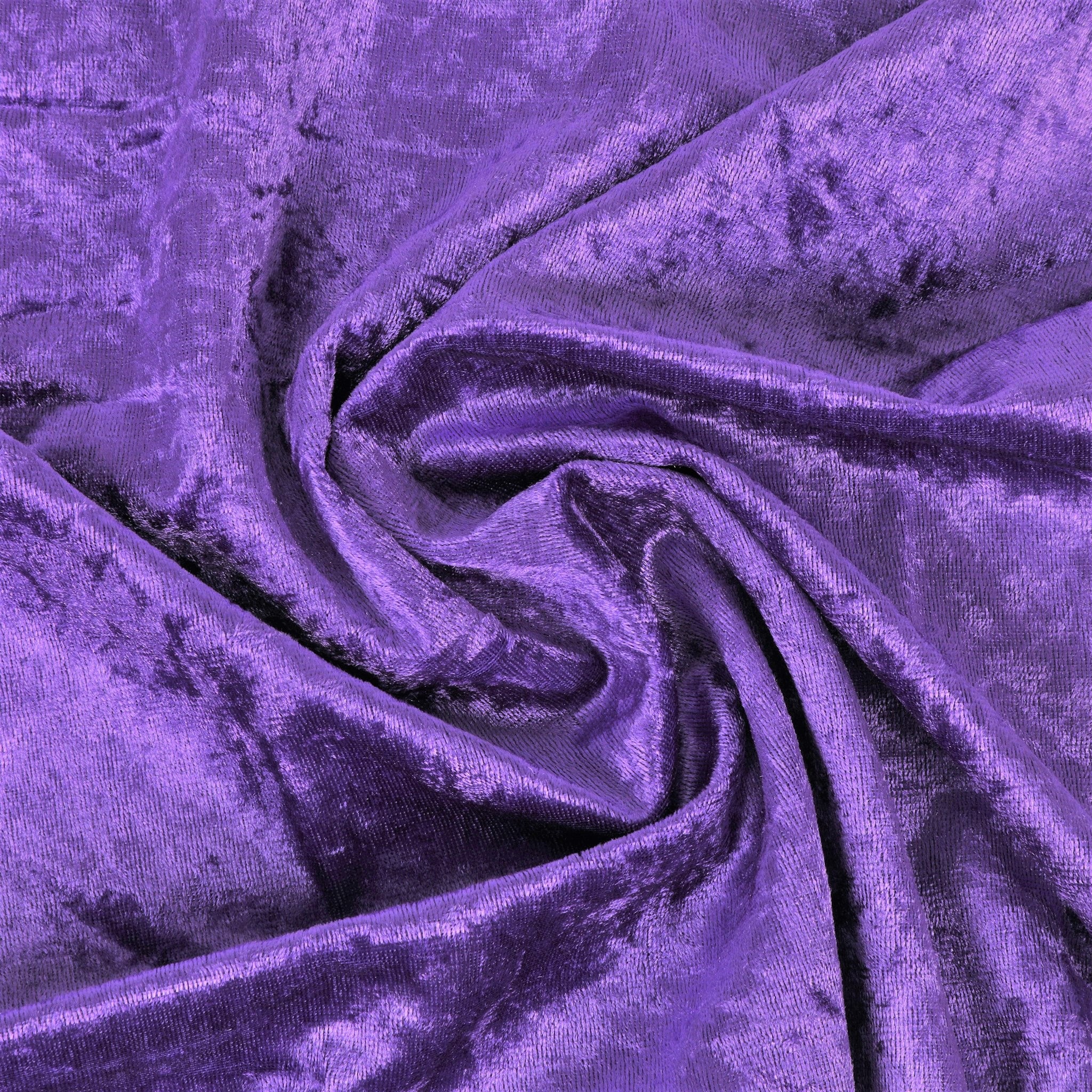 Velvet 132" Round Tablecloth - Purple - Image 4