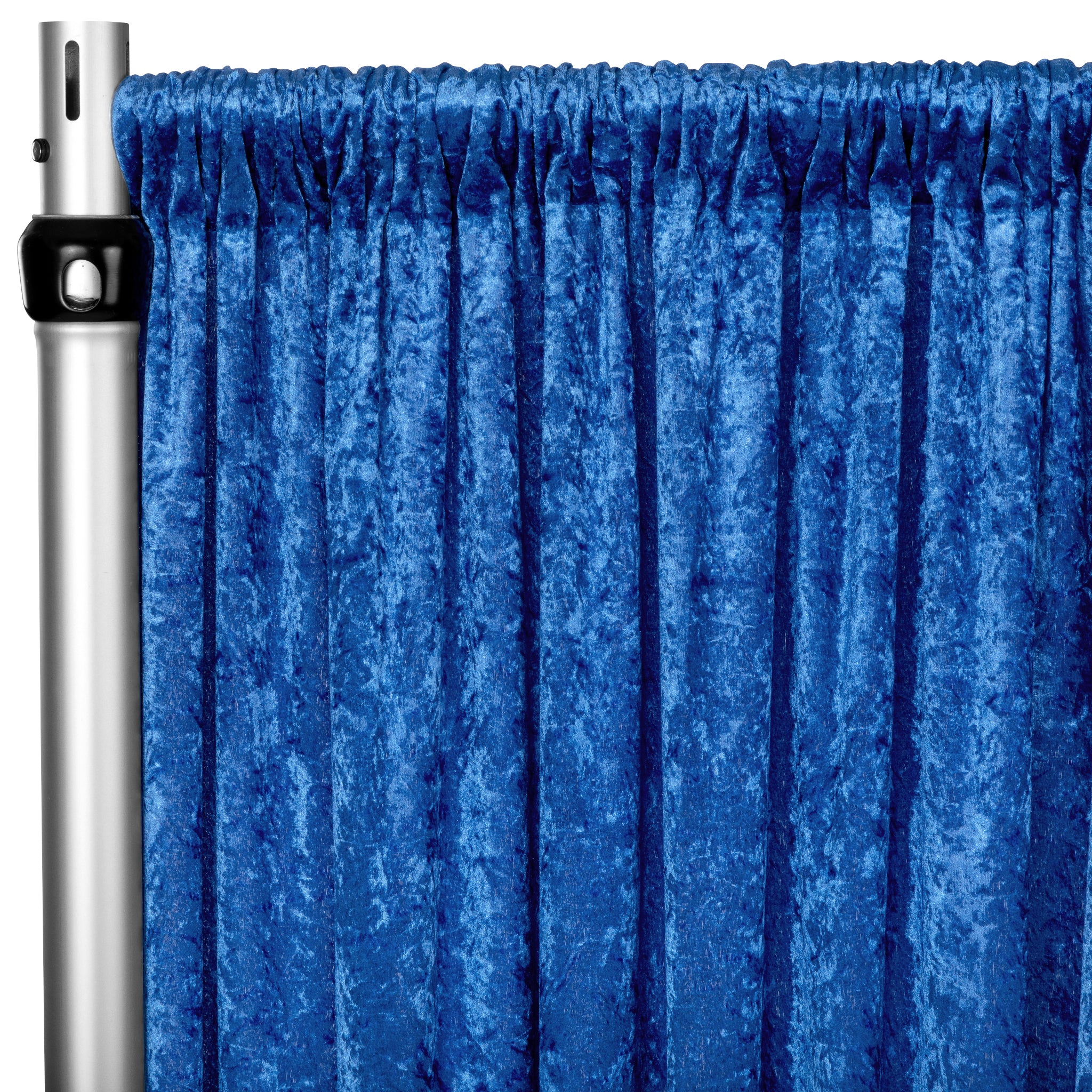 Velvet 14ft H x 52" W Drape/Backdrop Curtain Panel - Royal Blue