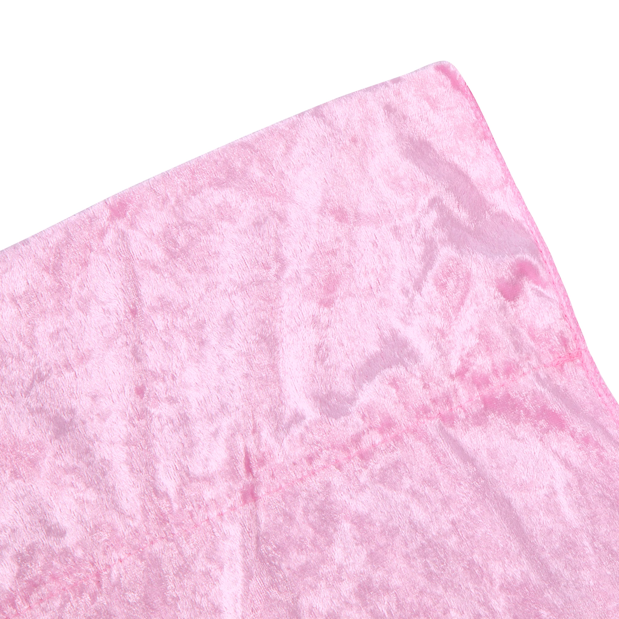 Velvet 16ft H x 52" W Drape/Backdrop Curtain Panel - Pink - Image 4