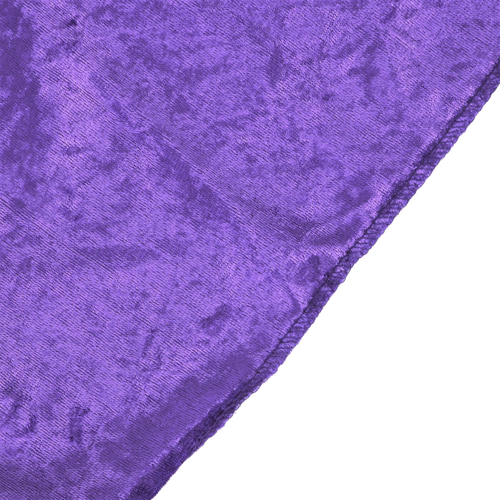 Velvet 18ft H x 52" W Drape/Backdrop Curtain Panel - Purple - Image 4