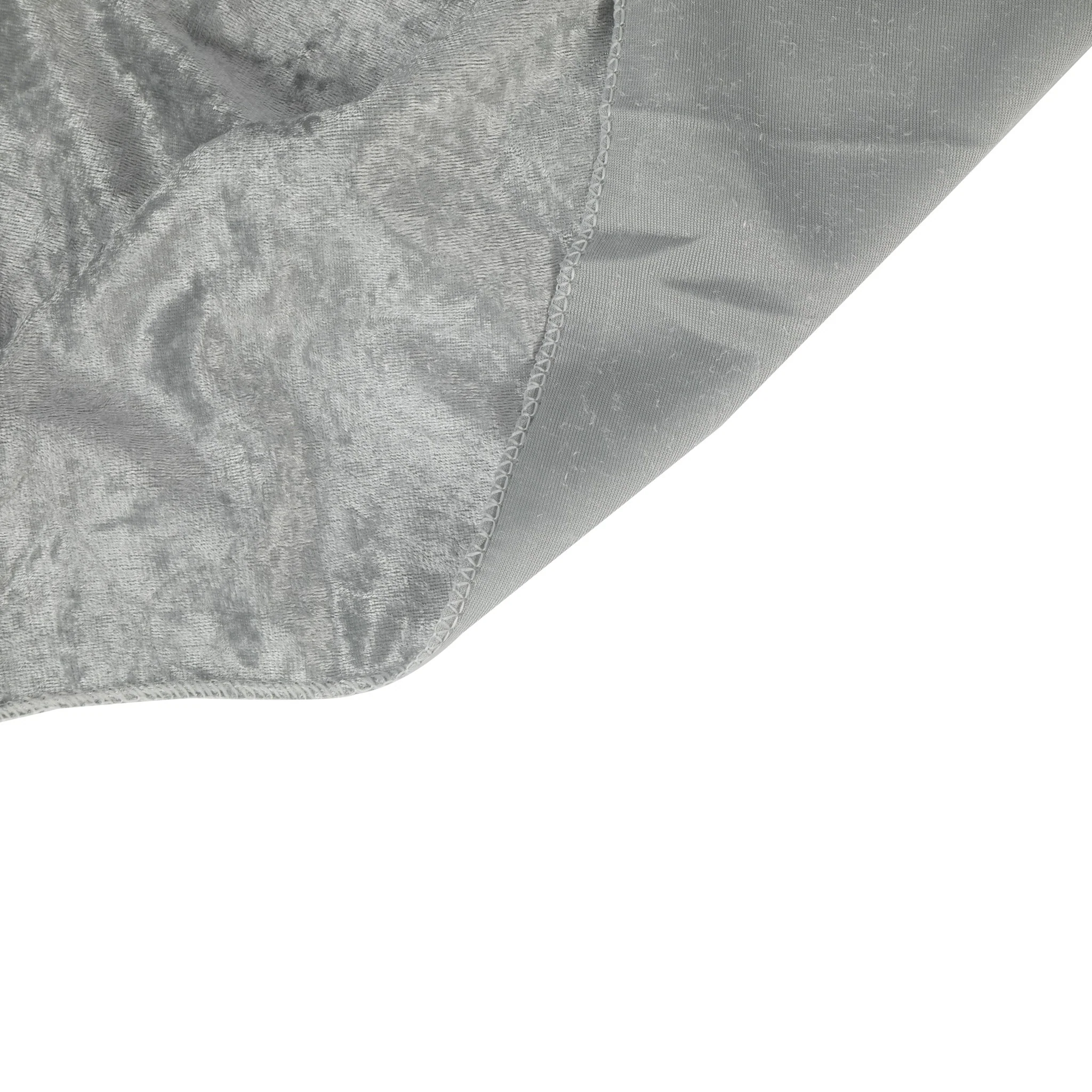 Velvet 18ft H x 52" W Drape/Backdrop Curtain Panel - Silver - Image 4