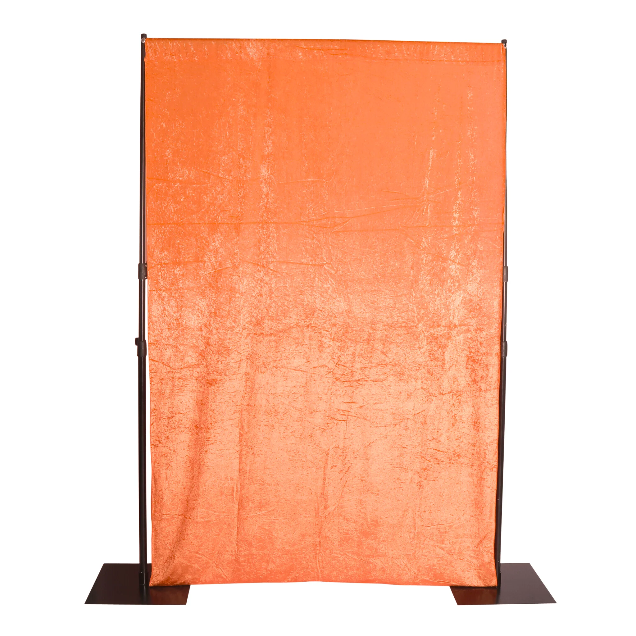 Velvet 8ft H x 52" W Drape/Backdrop Curtain Panel - Orange - Image 6