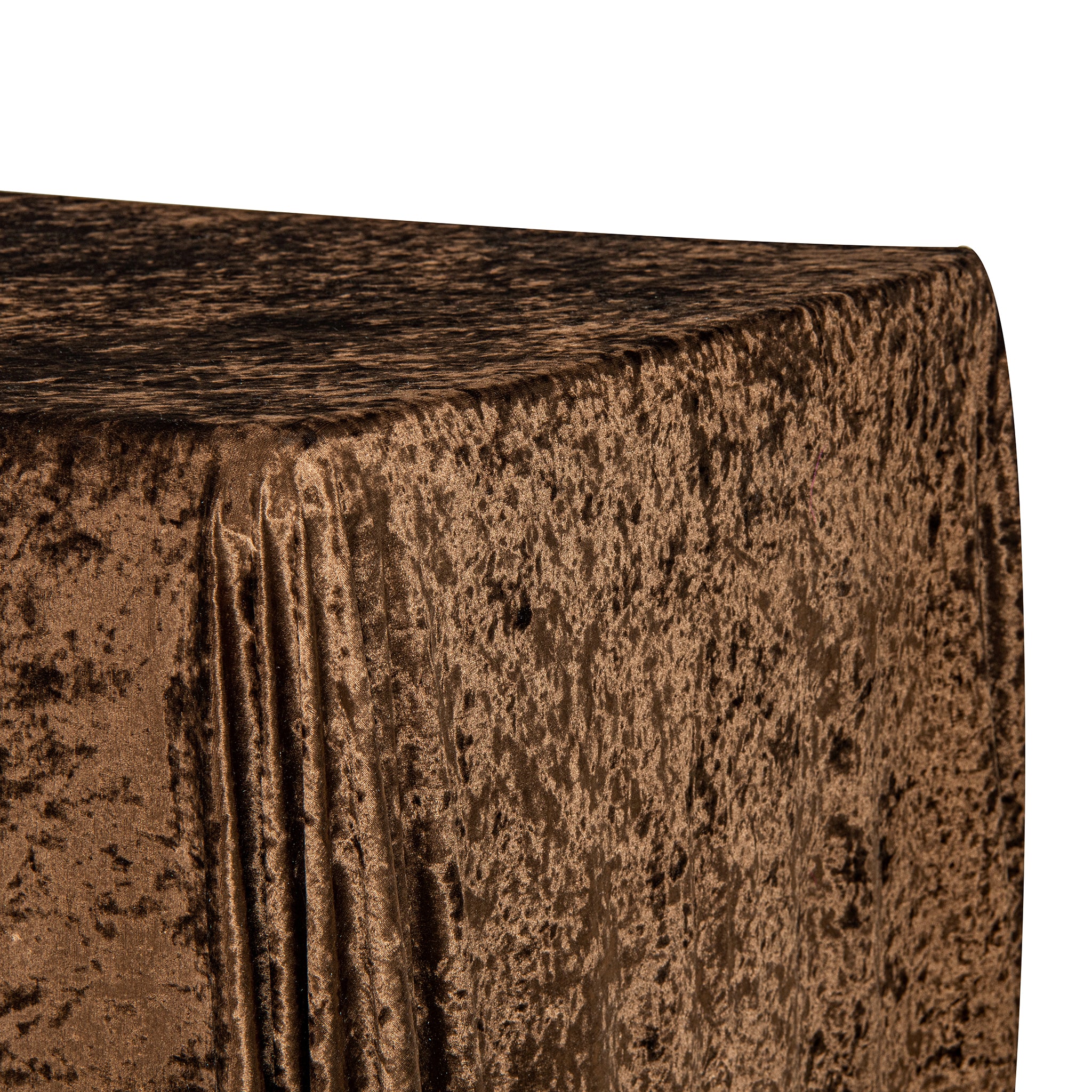 Velvet 90"x132" Rectangular Tablecloth - Chocolate - Image 5